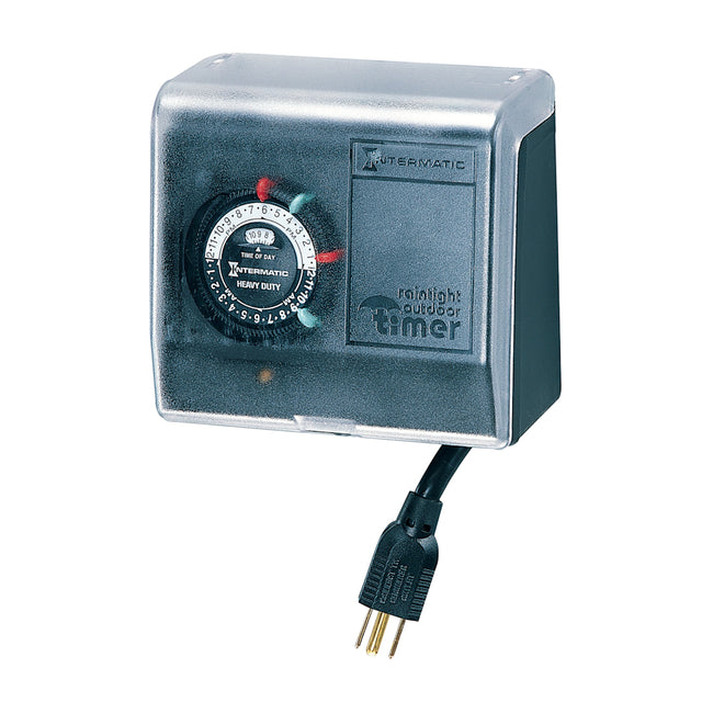 Intermatic Outdoor Mechanical Plug-In Timer w/ Built-In Enclosure | P1101