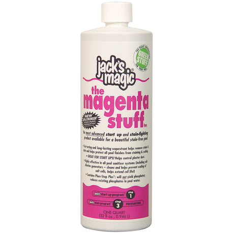 Jacks Magic Magenta Stuff Metal Remover, 32 oz Bottle, 12/Case | PMAGENTA032 2