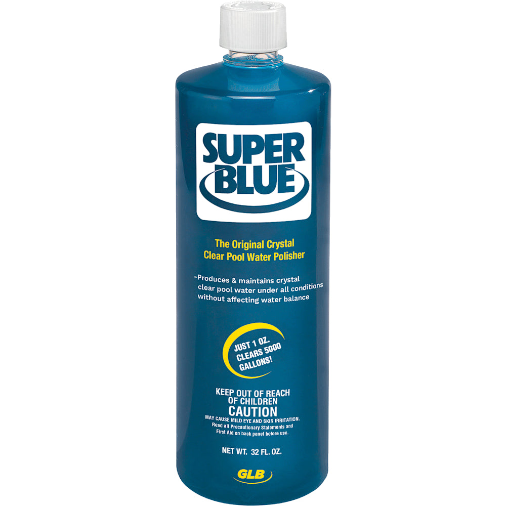 GLB Super Blue Concentrated Water Clarifier, 32 oz Bottle 12/Case | 71205