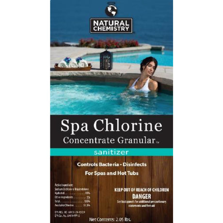 Natural Chemistry Spa Granular Chlorine Concentrate, 2 lb Bottle, 12/Case | 14221NCM