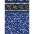 Ocean Blue 12'X24' Oval Crystal Wave Unibead AG Liner 54 Wall | 261224B54"