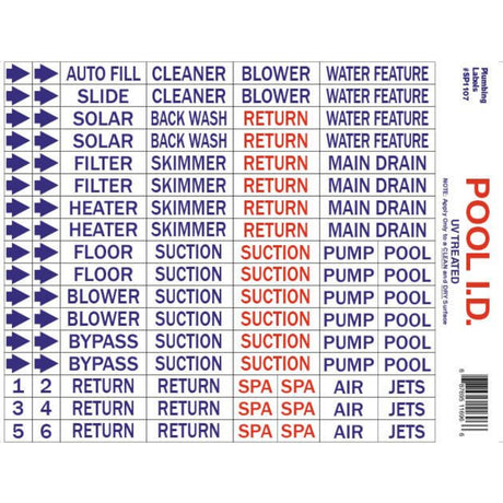 Oreq Plumbing Labels | SP1107