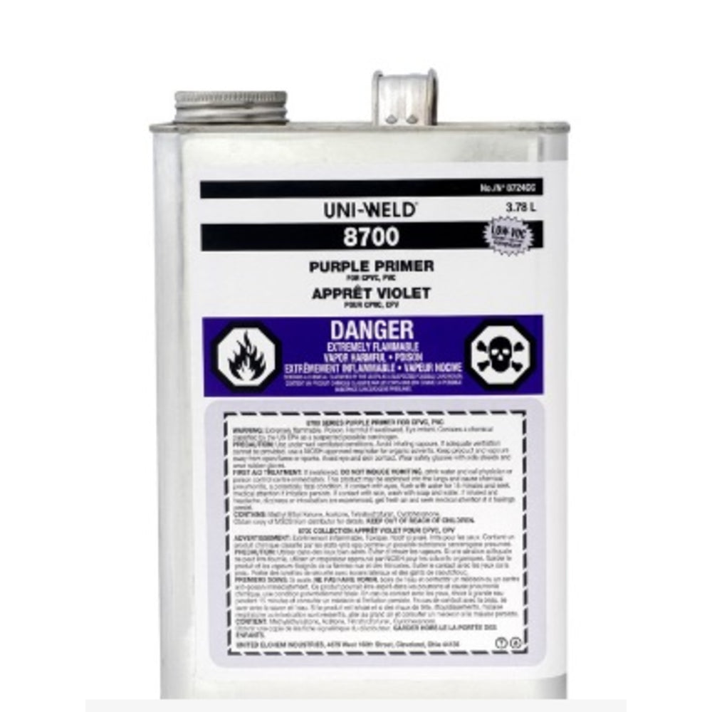 Oatey Primer, 128 oz Can Purple Liquid High Etch 8700 Series