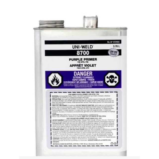 Oatey Primer, 128 oz Can Purple Liquid High Etch 8700 Series