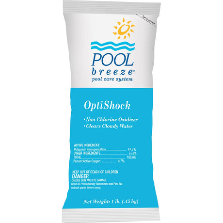 Pool Breeze Optishock Potassium Monopersulfate Non-Chlorine Shock 1 lb Bag 24/Case | 88472