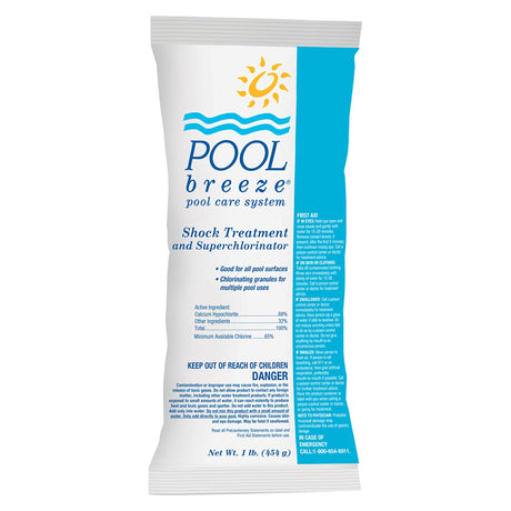 Pool Breeze 68 Cal Hypo Granular Chlorine Shock, 1 lb Bag, 24/Case | 88475