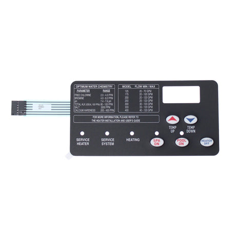 Pentair MasterTemp Heater 5 Button Membrane Keypad | 472610Z