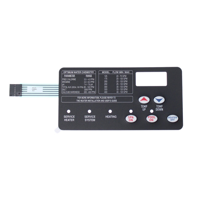 Pentair MasterTemp Heater 5 Button Membrane Keypad | 472610Z