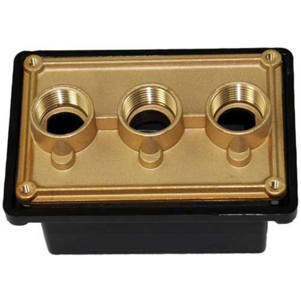 Pentair Junction Box Brass Base w/ Polycarbonate Cover - (3) - 3/4 in. ports | 78310600