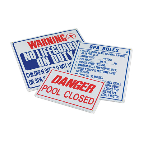 Pentair Sign Pool Rules 18X24 Two Color | R230400