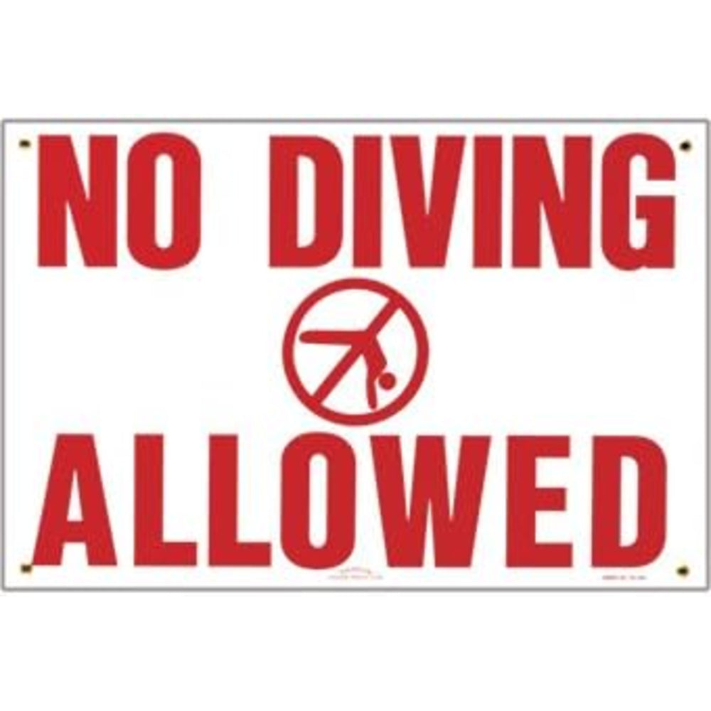 Pentair Sign No Diving Allowed, 12 x 18" | R231200"