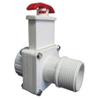 Praher Slide Valve 1 ï¿½ MPT X 1 ï¿½" FPT - White | 150-GMFT"