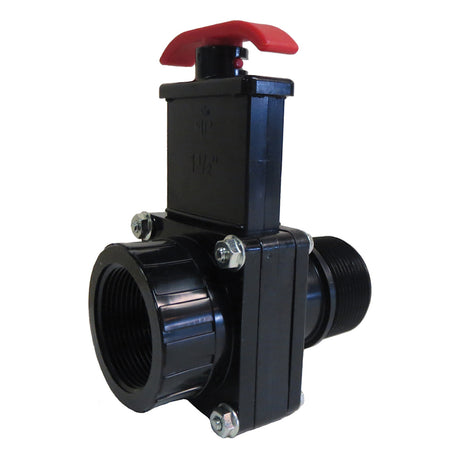 Praher Slide Valve 1.5 MPT X FPT Black | 151GMFT"