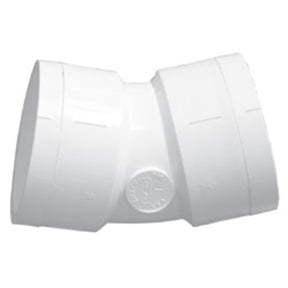 Elbow, 1-1/2 Slip White PVC Schedule 40 22-1/2 Degree"