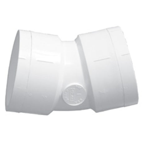 Elbow, 2 Socket White PVC Schedule 40 22-1/2 Degree"