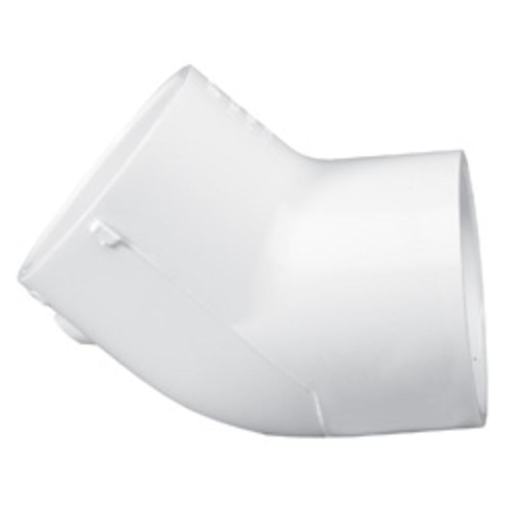 Elbow, 3 Slip White PVC Schedule 40 45 Degree"