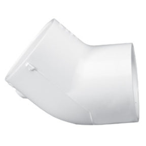 Elbow, 4 Slip White PVC Schedule 40 45 Degree"