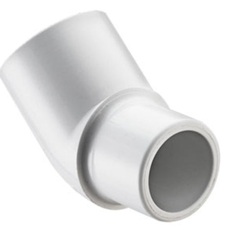 Street Elbow, 2 Spigot x Socket White PVC Schedule 40 45 Degree Standard"