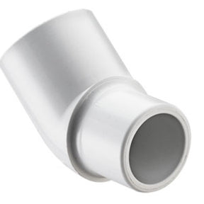 Street Elbow, 2-1/2 Spigot x Socket White PVC Schedule 40 45 Degree Standard"