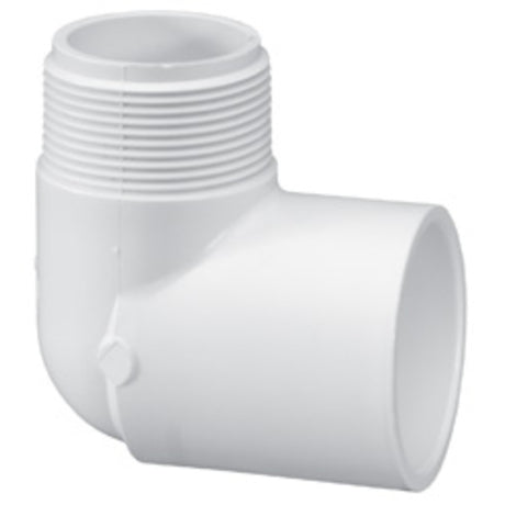 Street Elbow, 1-1/2 MPT x Slip White PVC Schedule 40 90 Degree"