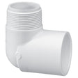 Street Elbow, 2 MPT x Slip White PVC Schedule 40 90 Degree"
