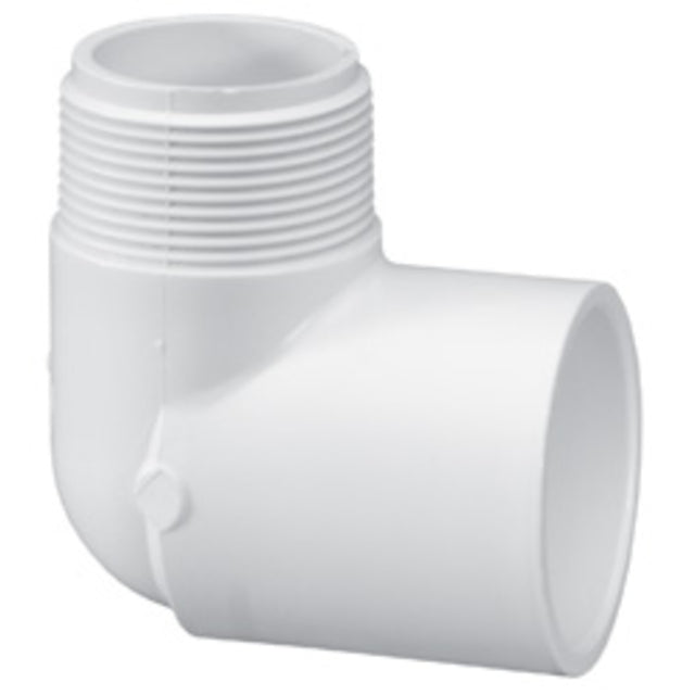 Street Elbow, 2 MPT x Slip White PVC Schedule 40 90 Degree"