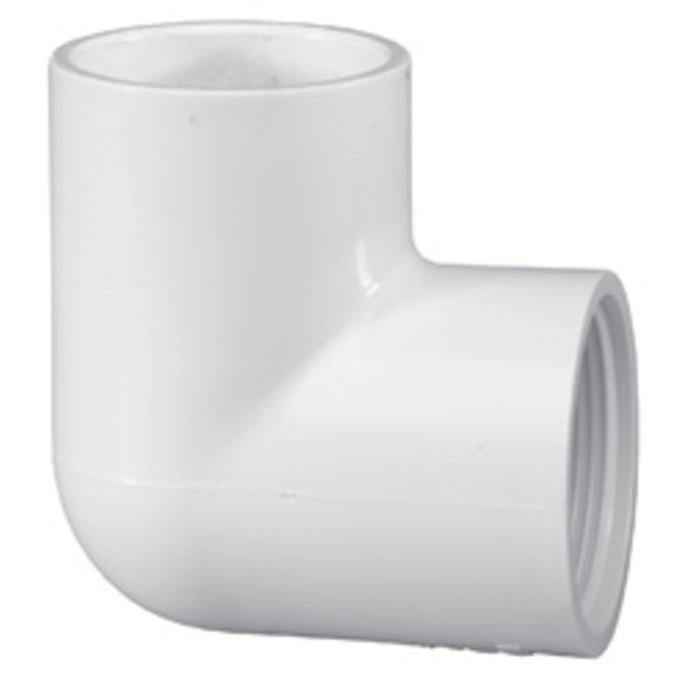 Elbow, 1-1/4 Slip x FPT White PVC Schedule 40 90 Degree"