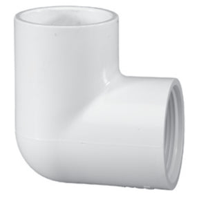 Elbow, 2 Slip x FPT White PVC Schedule 40 90 Degree"