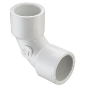 Sweep Elbow, 1-1/2 Socket White PVC Schedule 40 90 Degree Standard Short"