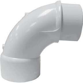 Street Elbow, 1-1/2 Spigot x Slip White PVC Schedule 40 90 Degree"