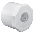 Reducing Bushing, 2-1/2 x 2 Spigot x FPT White PVC Schedule 40"