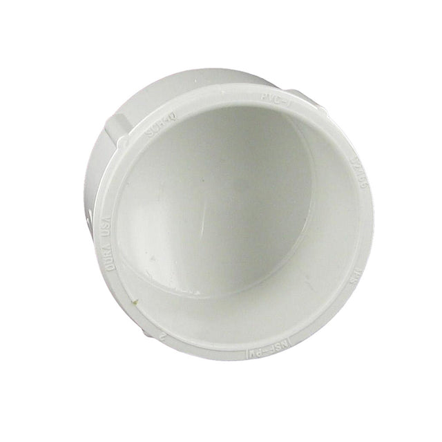 Cap, 2 Slip White PVC Schedule 40"