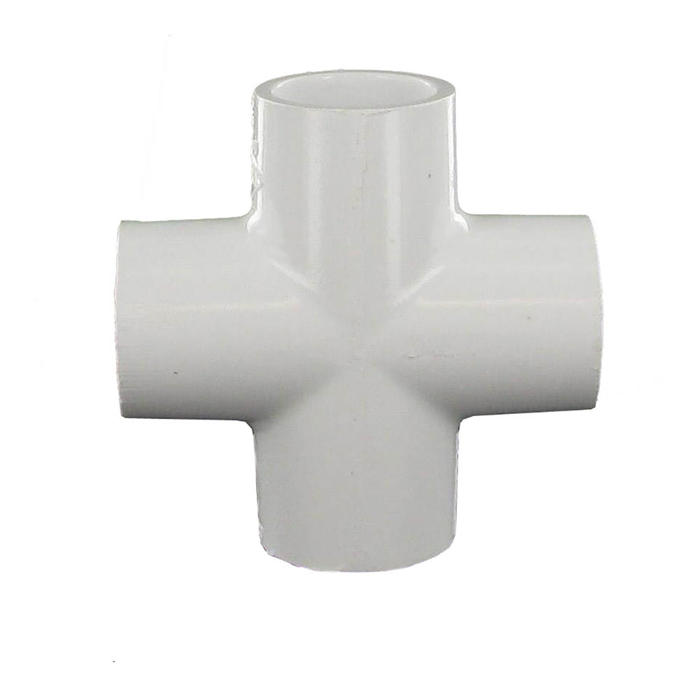 Cross, 3/4 Slip White PVC Schedule 40"
