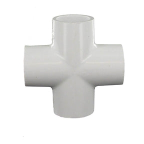Cross, 3/4 Slip White PVC Schedule 40"