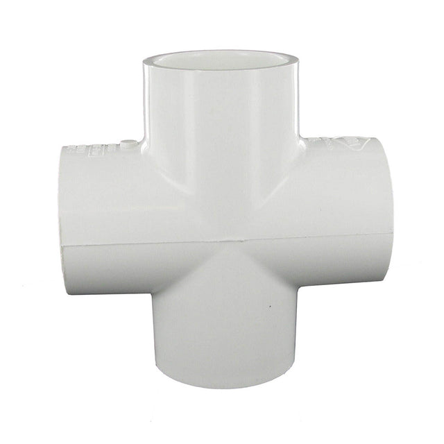 Cross, 1-1/2 Slip White PVC Schedule 40"