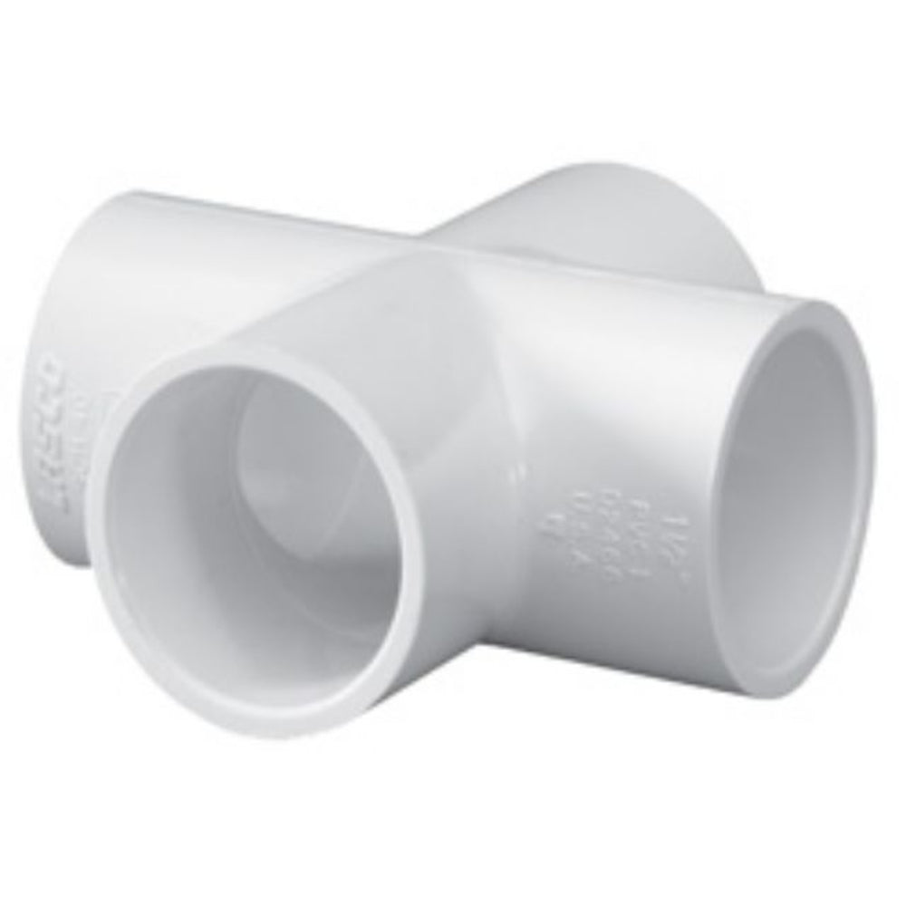 Cross, 2 Slip White PVC Schedule 40"