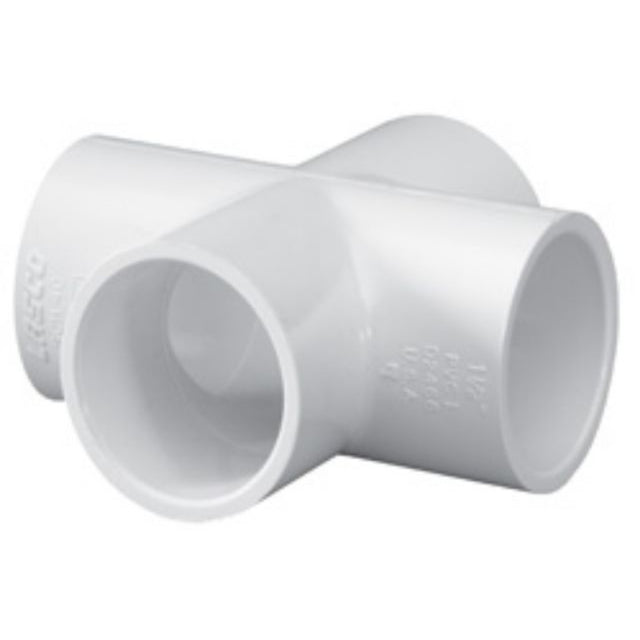 Cross, 2 Slip White PVC Schedule 40"