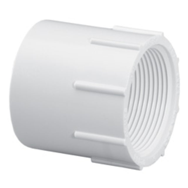 Adapter, 2-1/2 Slip x FPT White PVC Schedule 40"