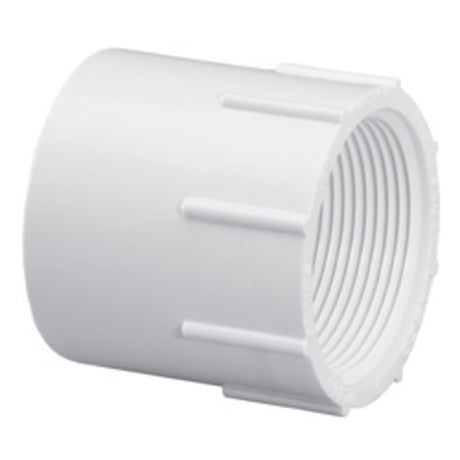 Adapter, 3 Slip x FPT White PVC Schedule 40"