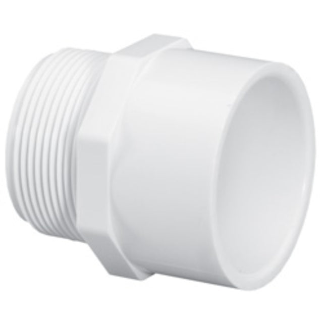 Adapter, 1/2 MPT x Slip White PVC Schedule 40"
