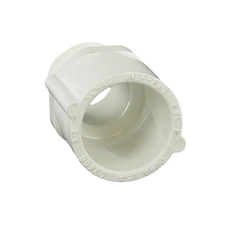Adapter, 3/4 MPT x Slip White PVC Schedule 40"