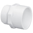 Adapter, 1 MPT x Slip White PVC Schedule 40"