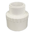 Reducing Adapter, 1-1/2 x 2 MPT x Slip White PVC Schedule 40"