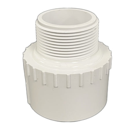 Reducing Adapter, 1-1/2 x 2 MPT x Slip White PVC Schedule 40"