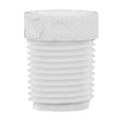 Plug, 1/2 MPT White PVC Schedule 40"
