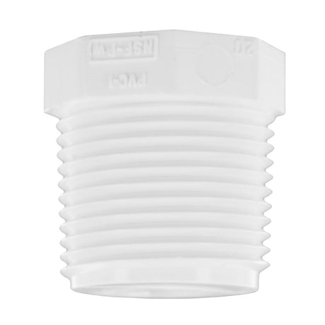 Plug, 3/4 MPT White PVC Schedule 40"