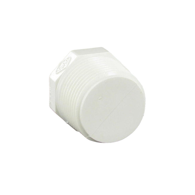 Plug, 1 MPT White PVC Schedule 40"