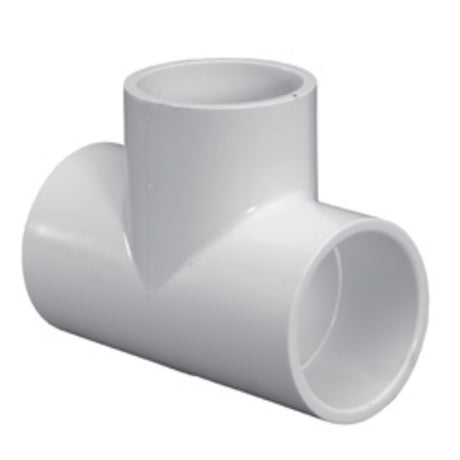 Tee, 4 Slip White PVC Schedule 40"