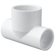 Bullhead Tee, 1-1/2 x 1-1/2" x 2" Slip White PVC Schedule 40"