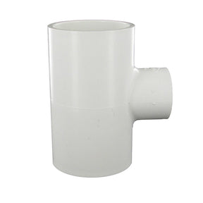 Reducing Tee, 2 x 2 x 1 Socket White PVC Schedule 40"
